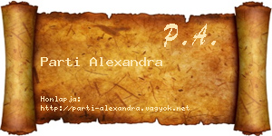 Parti Alexandra névjegykártya