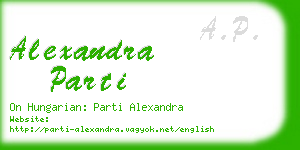alexandra parti business card